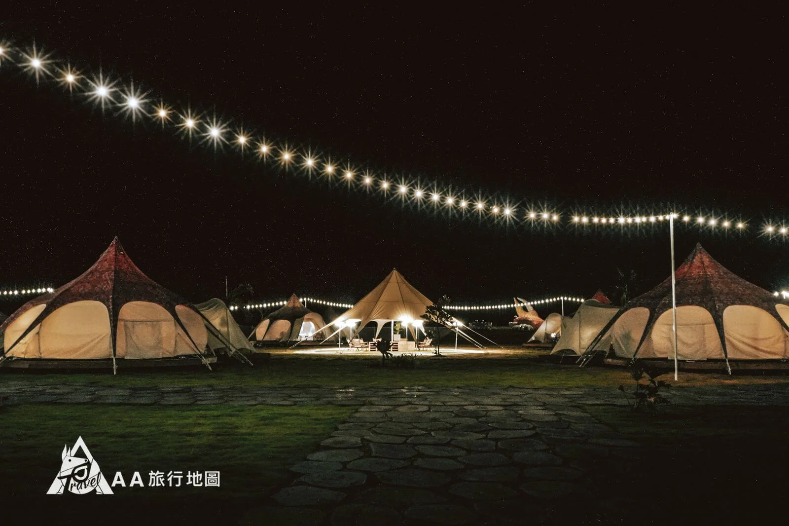Taichung sunset night view tent starry sky
