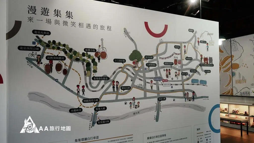 集集車站可以先到車站旁邊的展場裡面會有集集附近的景點可以參考